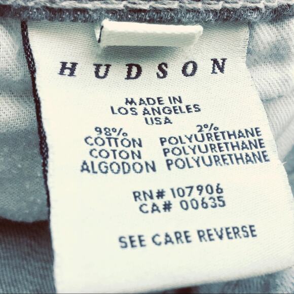 Hudson Jeans Lowrise Bootcut Light Gray Wash Flap Pockets Retro Size 28 - Picture 10 of 13
